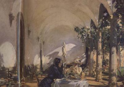 John Singer Sargent Breakfast in the Loggia (mk18) china oil painting image